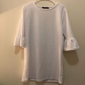 White Boohoo dress US size 10